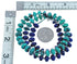 Genuine Sterling Silver Turquoise and Lapis Bead Necklace KX120920